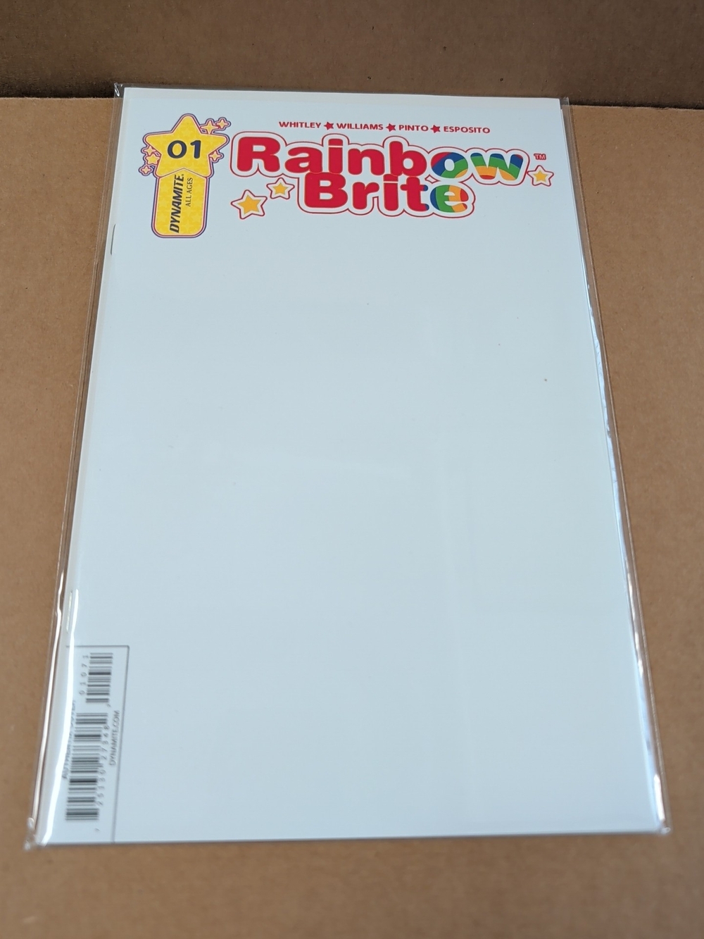 Rainbow Brite 1 Blank Authentix Sketch Variant Dynamite Entertainment RARE